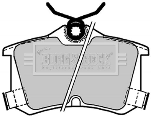 BORG & BECK Комплект тормозных колодок, дисковый тормоз BBP1653